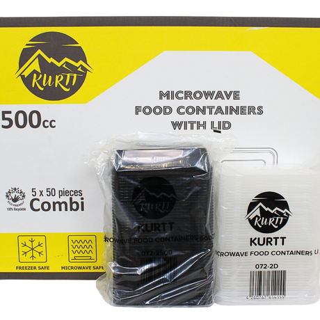 Microwave containers with lid black