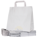 Paper Carrier Bag White 26 + 17 x 25 cm - 250 stykker