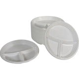 Plasttallerkener 3-rums 22cm – 100 stk. engangstallerkener til restauration