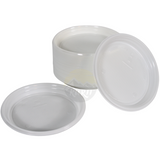 Plastplade Hvid 22 cm udelukket - 100 stykker inkl. Sup