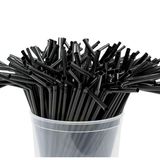 500x Plastiksugerør - genanvendeligt sugerør - bøjet kant 5x230mm - genanvendeligt (europæisk standard EN12875-1 certificeret)
