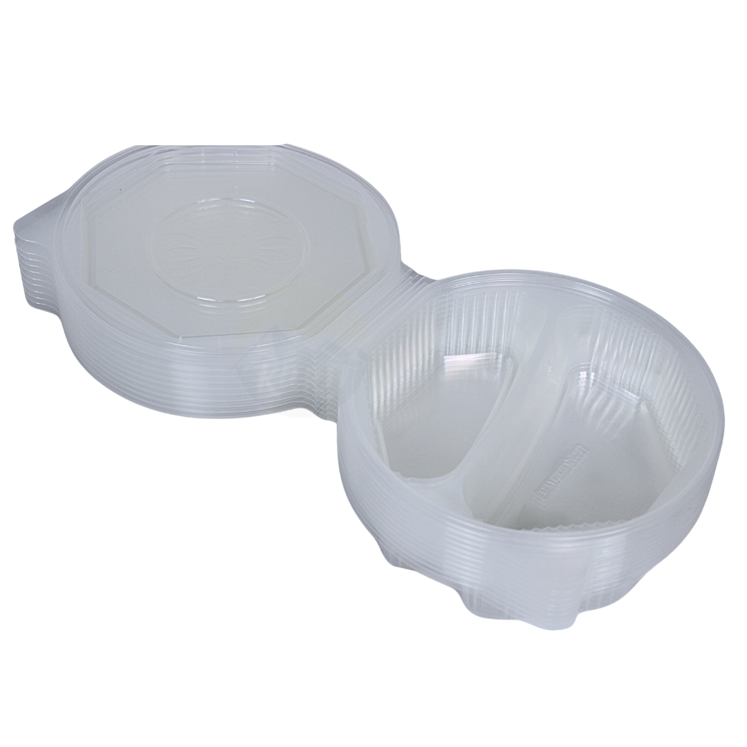 ripboxx® MEAL's Clapshell PP Transparent | 1 rum, 2 rum & 3 rum