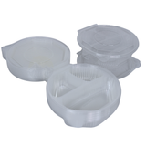 ripboxx® MEAL's Clapshell PP Transparent | 1 rum, 2 rum & 3 rum