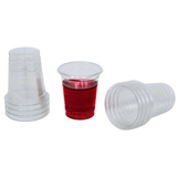 Shotglas af plast 20cc PET - 1200 stk | Shotglas til engangsbrug med påfyldningslinje 2cl Solid Transparent