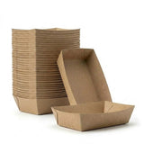 Snackbakker A14 Kraft 189x121x35mm — Pommes Frites Bakker Solidt Kraftpap
