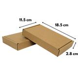 Letterbox -kasser, forsendelsesbokse brune 185x115x28mm