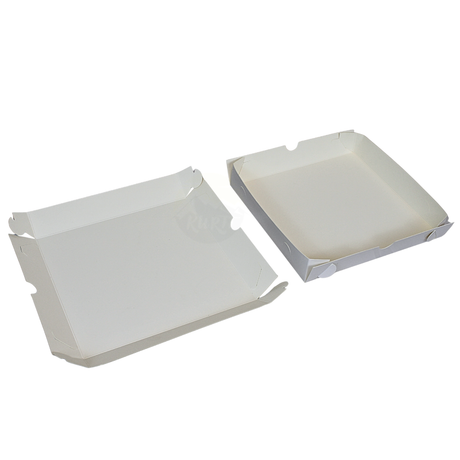 Vlaaidoos wit 25x25x4,5 cm FSC® – 100 stuks | Doos voor vlaai tot Ø24 cm