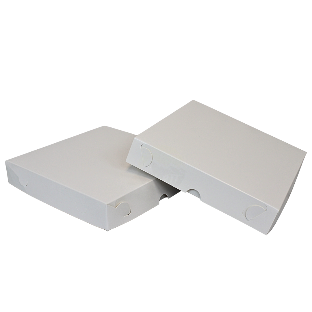 Vlaaidoos wit 25x25x4,5 cm FSC® – 100 stuks | Doos voor vlaai tot Ø24 cm