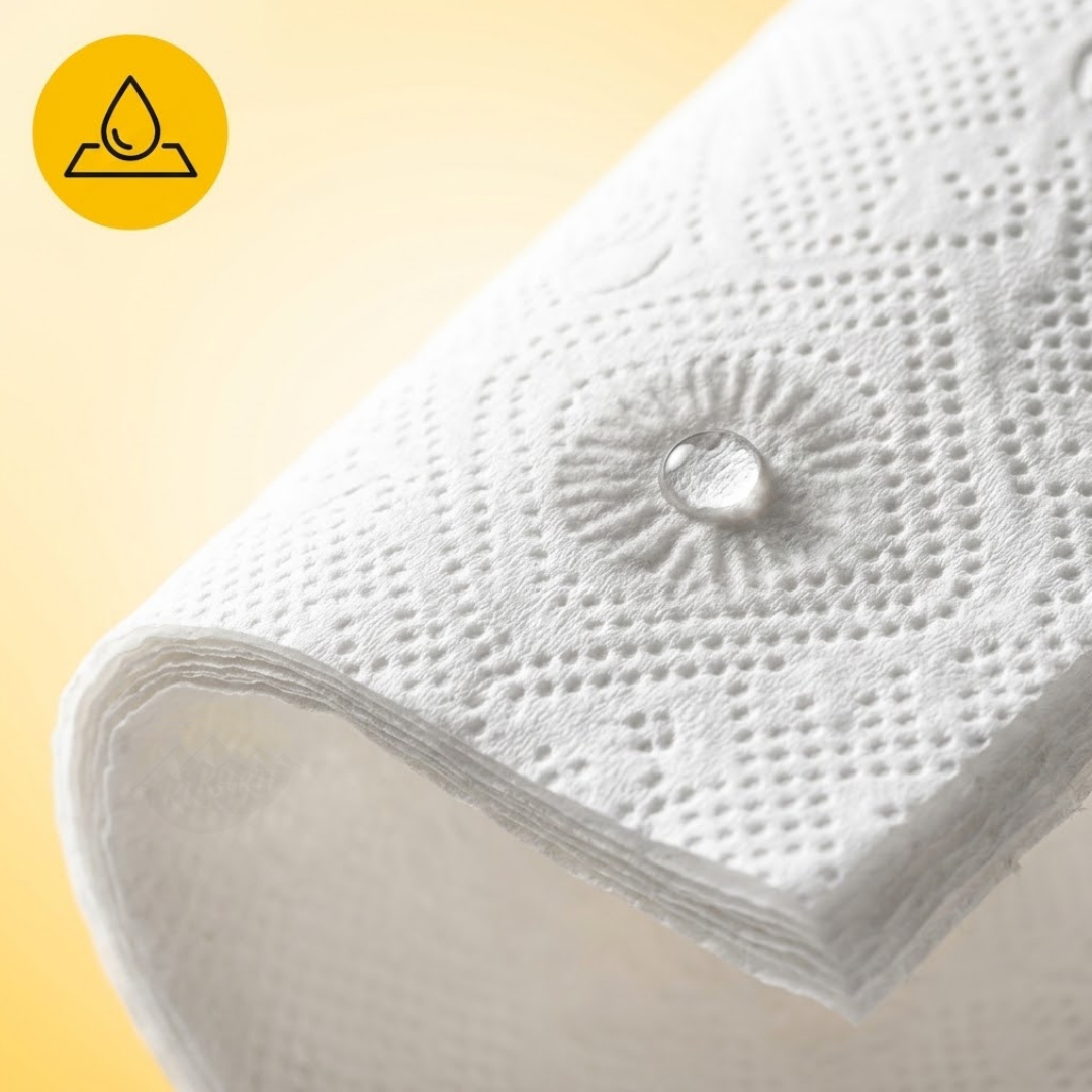 Toiletpapir 4-lags (cellulose) blødt wc-papir med luksuriøst look og høj absorptionsevne. 150 ark pr. rulle
