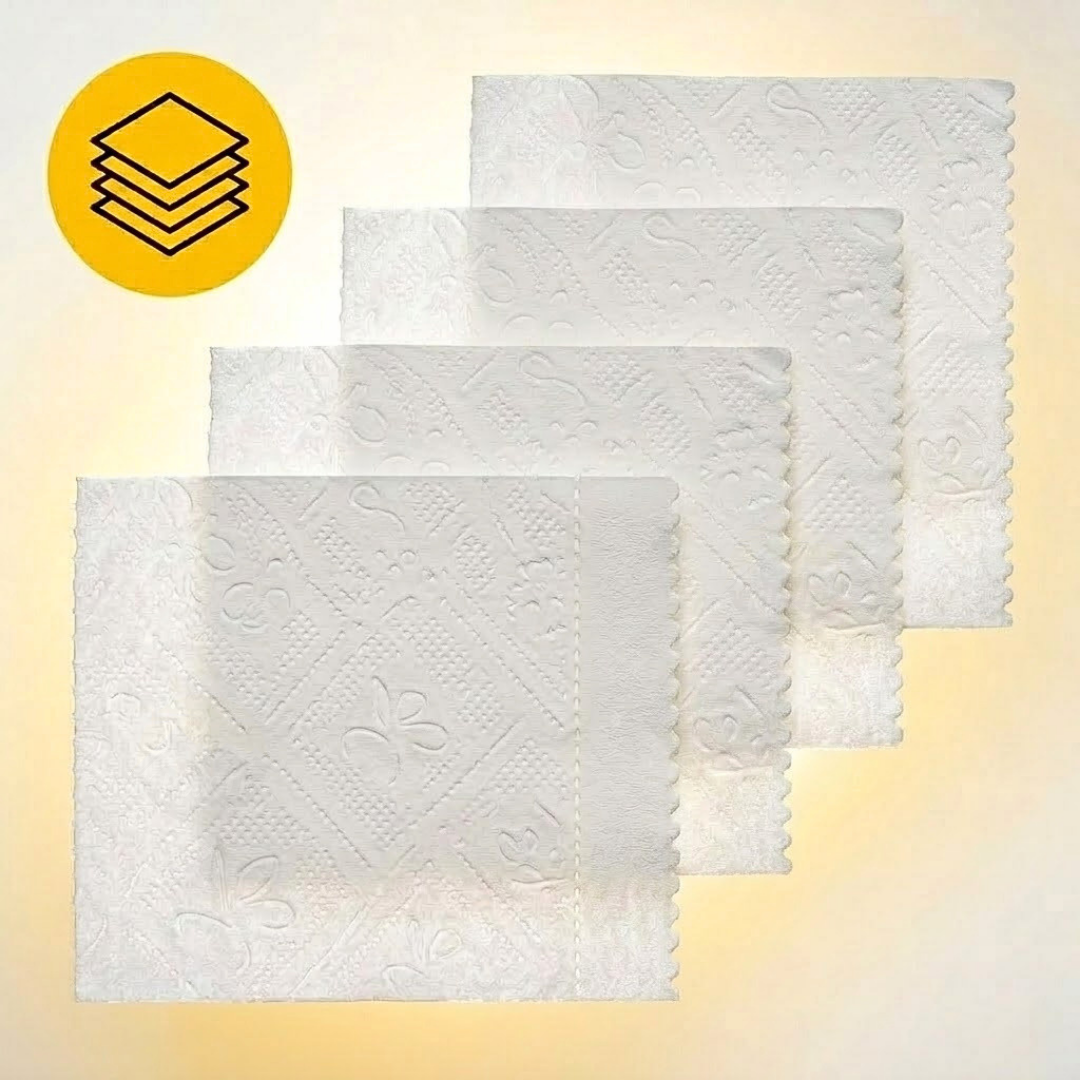 Toiletpapir 4-lags (cellulose) blødt wc-papir med luksuriøst look og høj absorptionsevne. 150 ark pr. rulle
