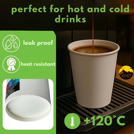Papkaffekopper, drikke kop hvid 8 oz/200 ml